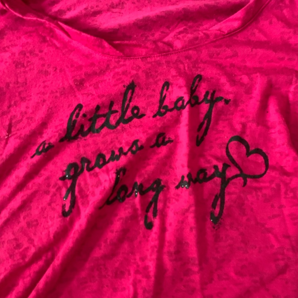 Pink maternity shirt